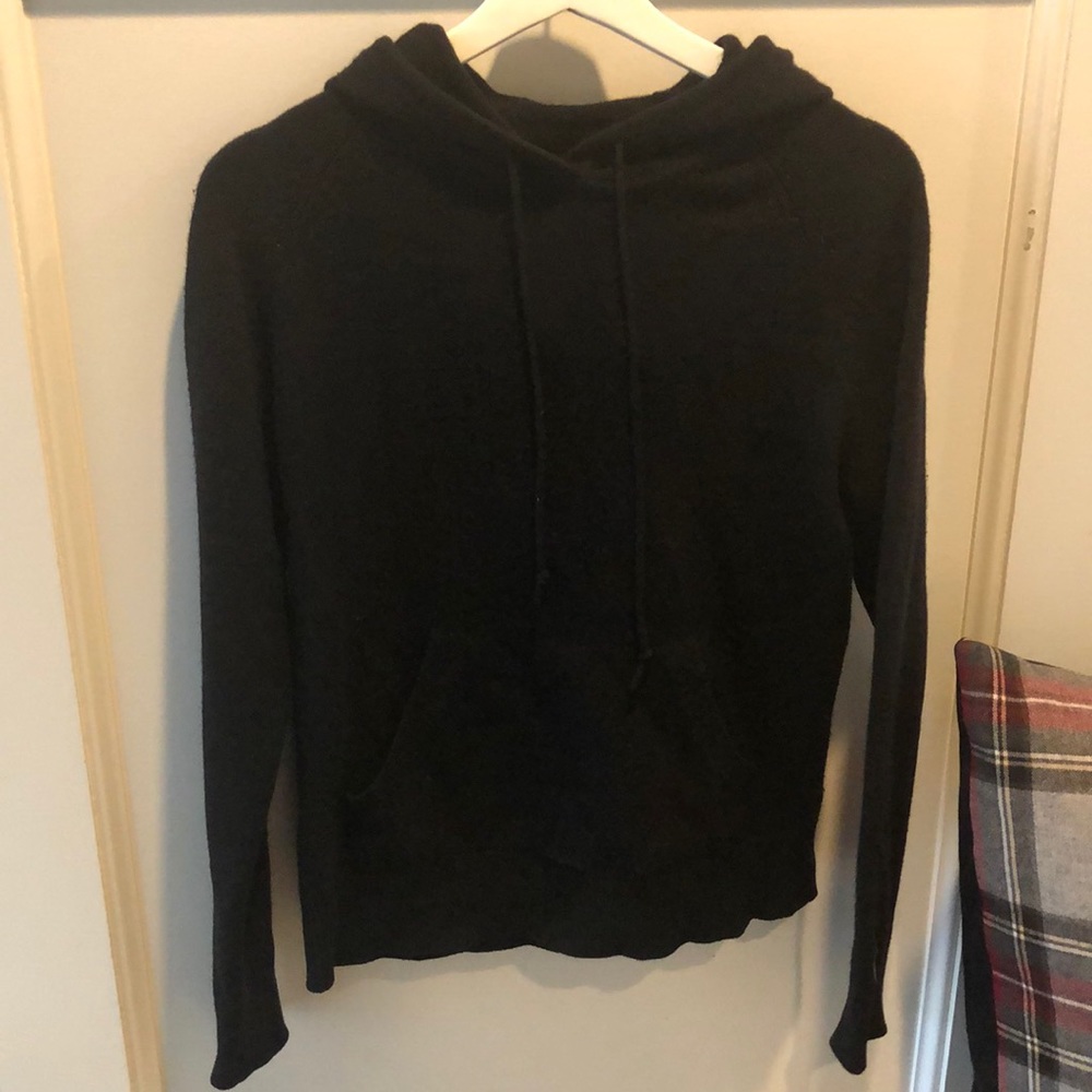 Banana Republic Cashmere Hoodie, Black, Size M
